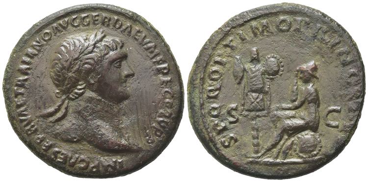 Trajan (98-117). Æ As (28mm, ... 