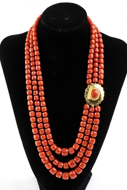 Cersuolo coral gold necklace18k ... 