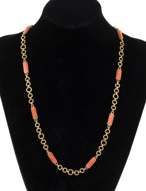 Cerasuolo coral gold necklace18k ... 