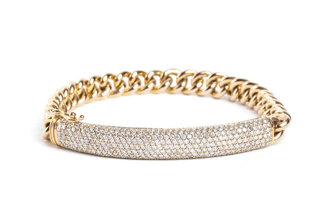 Diamond gold bracelet18k yellow ... 