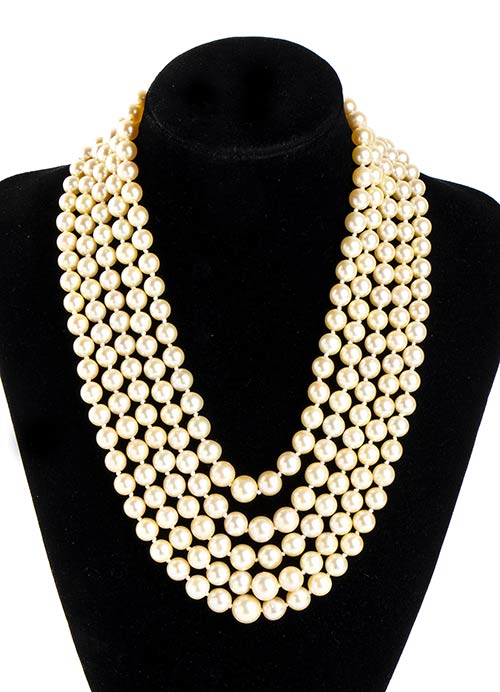 5 cultured pearl strand necklace ... 
