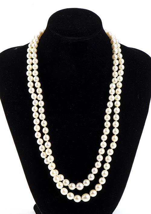 Cultured pearl ruby gold necklace ... 