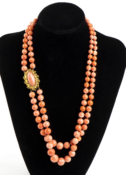 Necklace with gold Cerasuolo coral ... 