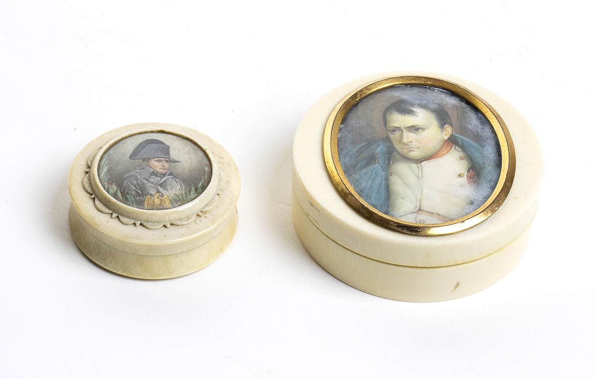 A pair of French ivory and ... 