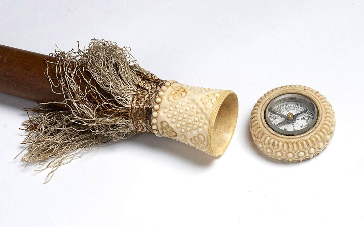 Antique ivory mounted gadget ... 
