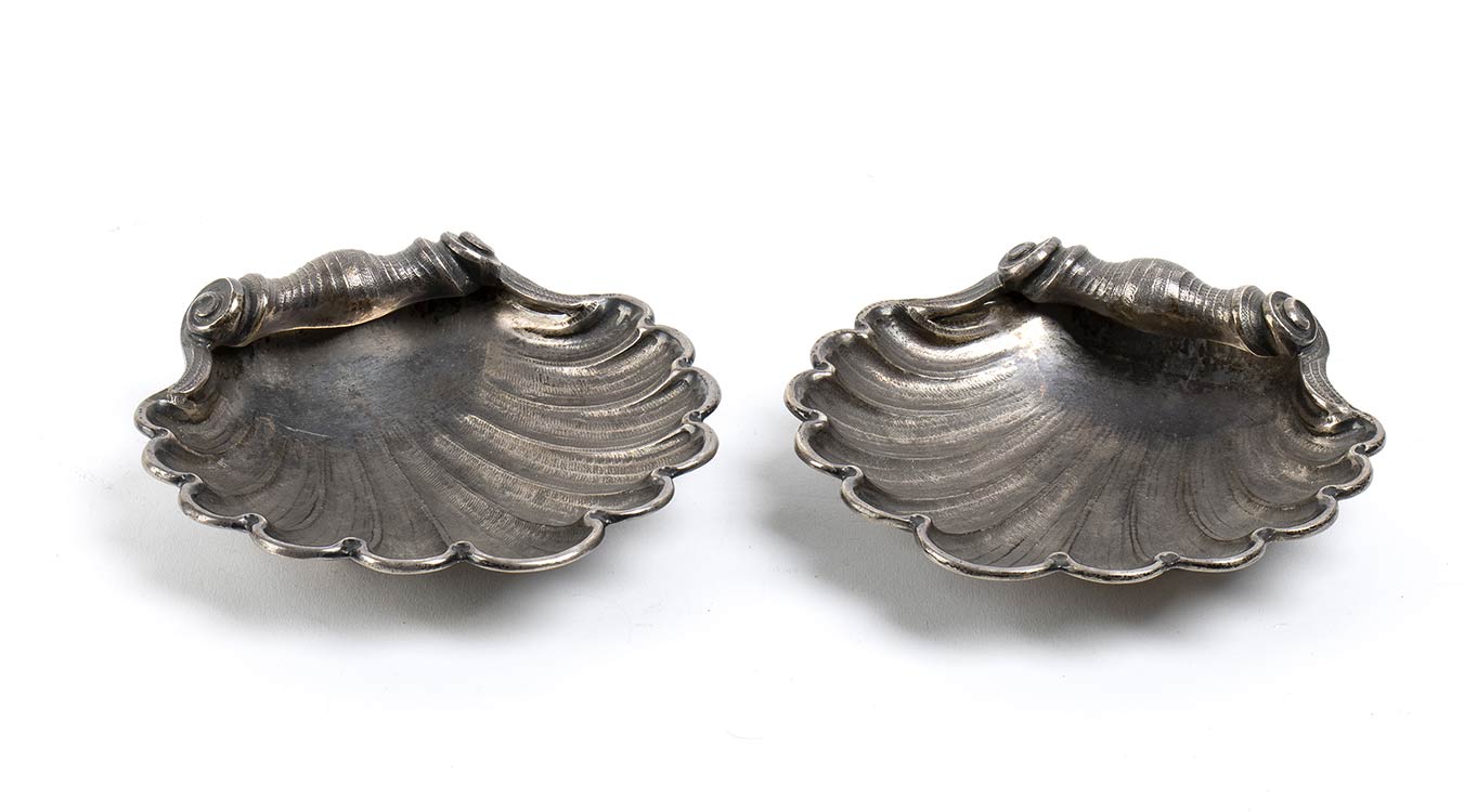 A pair of Italian sterling silver ... 