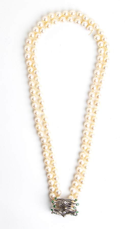 Collana e anello con perle coltivate | Gioielli | Finarte, casa d'aste
