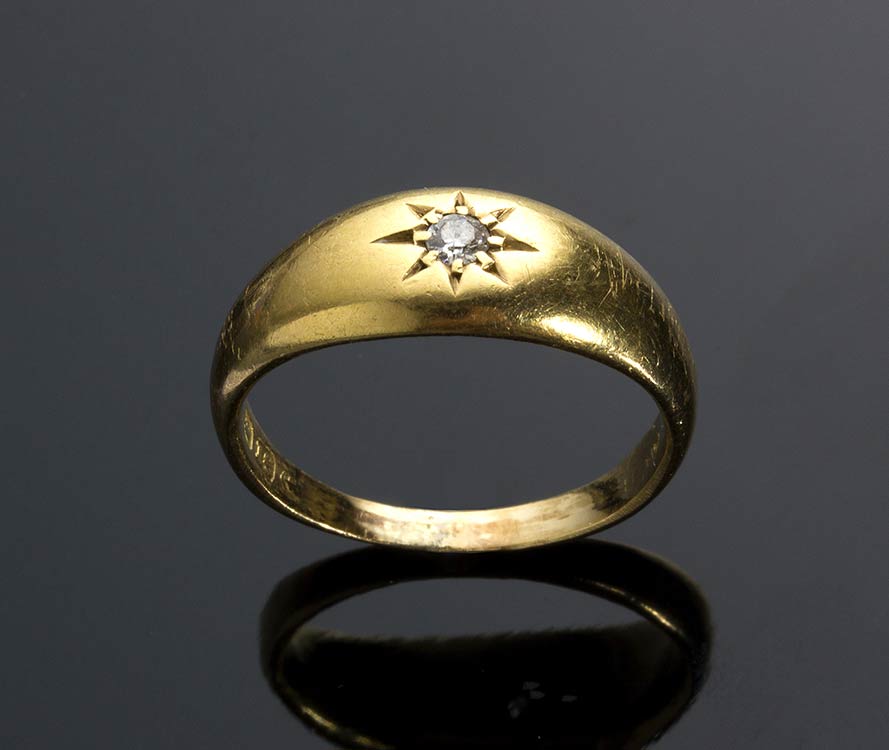 English gold diamond ring - ... 