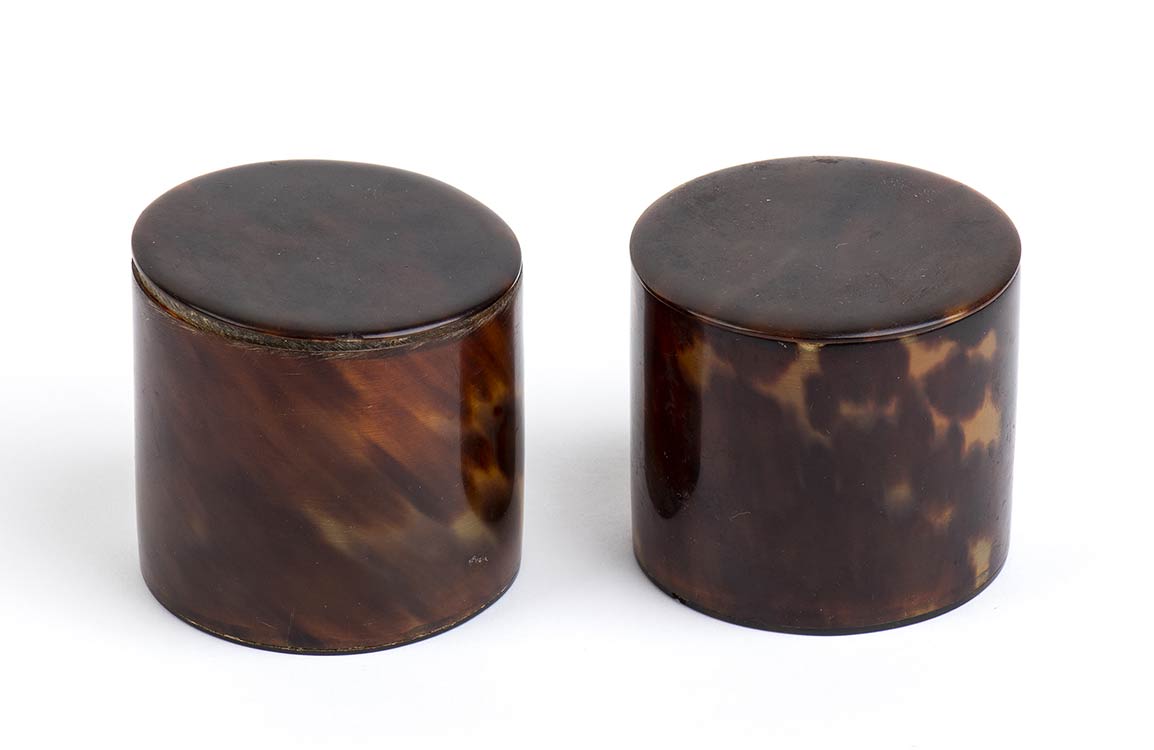TWO TORTOISESHELL BOXES AND ... 
