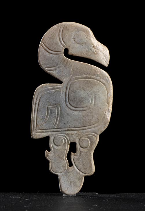 A JADE SMALL PLAQUE WITH A ... 