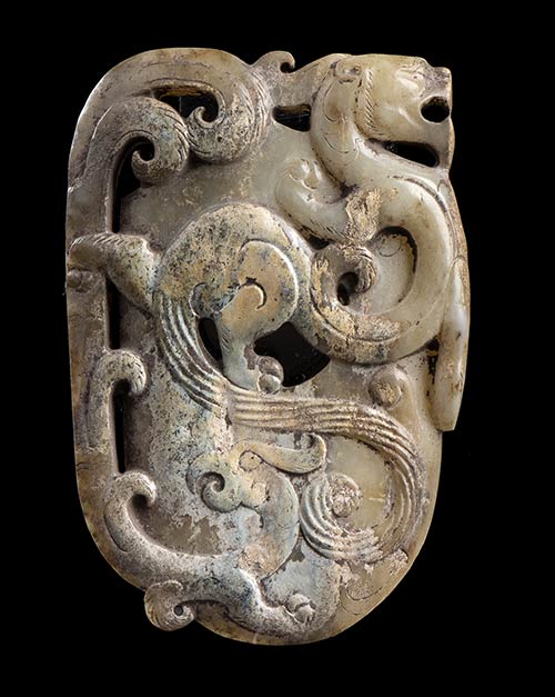 A JADE SMALL PLAQUE WITH ... 