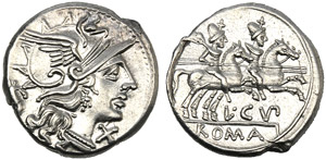 L. Cupiennius, Denario, Roma, 147 ... 