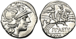 P. Aelius Paetus, Denario, Roma, ... 