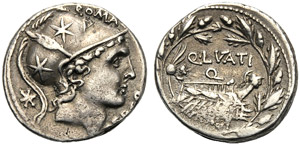 Q. Lutatius Cerco, Denarius, Rome, ... 