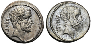 M. Junius Brutus, Denarius, Rome, ... 