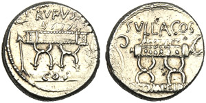 Q. Pompeius Rufus, Denarius, Rome, ... 