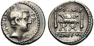 L. Livineius Regulus, Denario, ... 