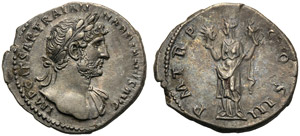 Hadrian (117-138), Denarius, Rome, ... 