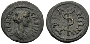 Sabina (Hadrian, 117-138), Bronze, ... 