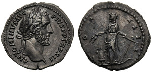 Antonino Pio (138-161), Denario, ... 