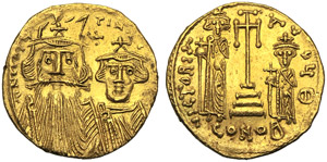 Costante II con Costantino IV, ... 