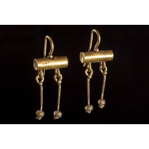Pair of Roman gold earrings 1st ... 