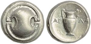 Beotia, Thebes, Stater struck in ... 