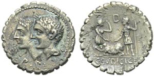 C. Sulpicius C.f. Galba, Denarius ... 