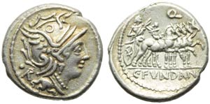 C. Fundanius, Denarius, Rome, 101 ... 