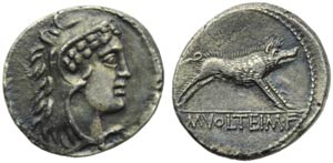 M. Volteius M.f., Denario, Roma, ... 