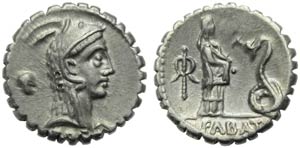 L. Roscius Fabatus, Denarius ... 
