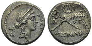 Q. Sicinius, Denarius, Rome, 49 ... 