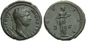 Adriano (117-138), Asse, Roma, ... 
