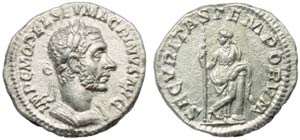 Macrino (217-218), Denario, Roma, ... 