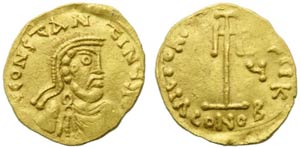 Costante II (641-668), Tremisse, ... 