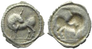 Lucania, Sibari, Obolo, c. 550-510 ... 