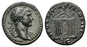 Trajan (98-117). Æ As (27mm, ... 