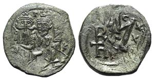 Heraclius (610-641). Æ 40 Nummi ... 