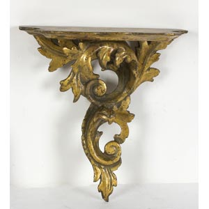 Gold wooden shelfConsole a mensola ... 