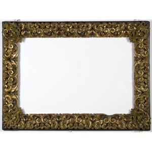 Ebonised and gold wooden frame ... 