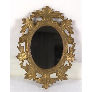 Oval shape Wall mirror with gold ... 