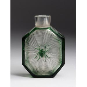 Inscribed spider glass snuff ... 