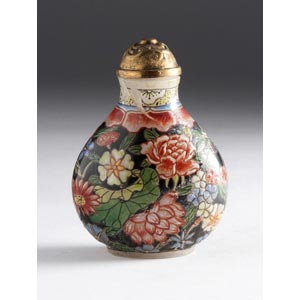 Painted glass snuff bottle;XX ... 