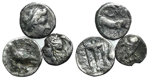 Lot of 3 Greek AR coins, including ... 