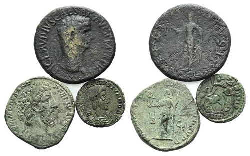 Lot of 3 Roman Imperial Æ coins, ... 