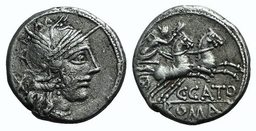C. Cato, Rome, 123 BC. AR Denarius ... 