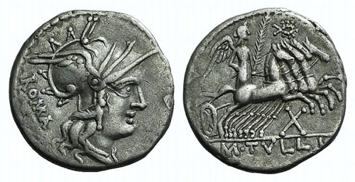 M. Tullius, Rome, 119 BC. AR ... 