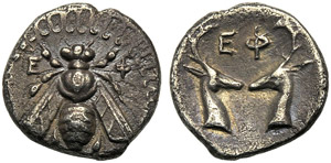 Ionia, Diobol, Ephesos, c. 390-330 ... 