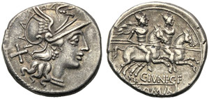 C. Iunius C.f., Denario, Roma, 149 ... 