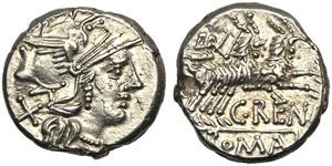 C. Renius, Denario, Roma, 138 ... 